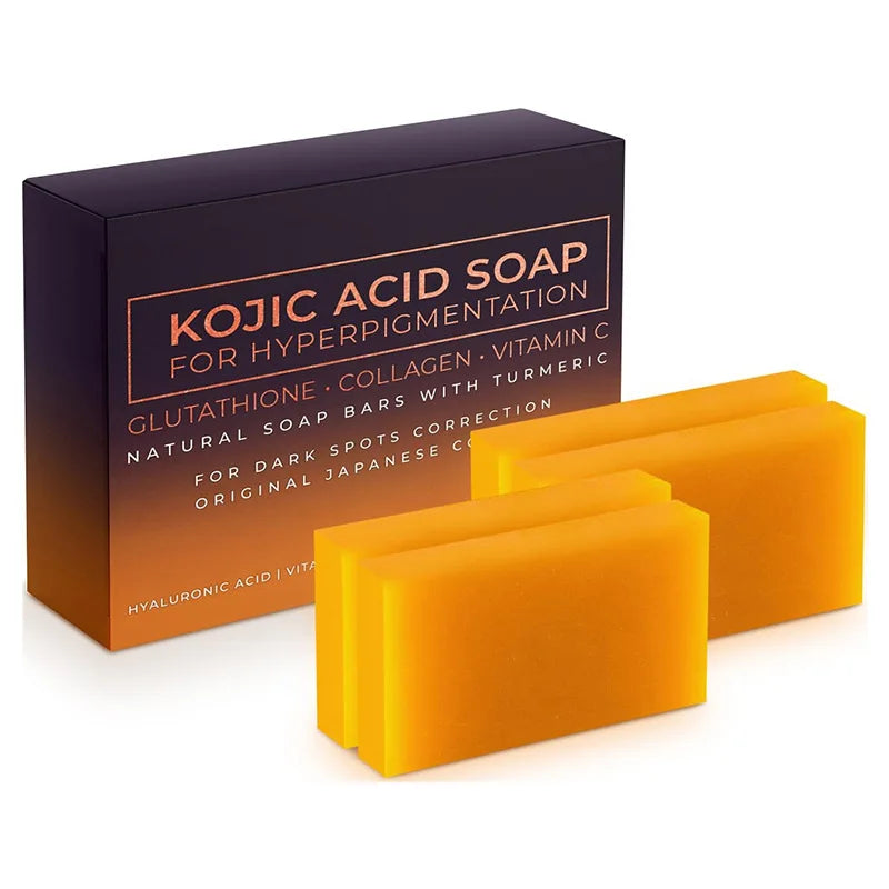 Handmade Turmeric and Kojic Acid Bar Soap with African Net Sponge