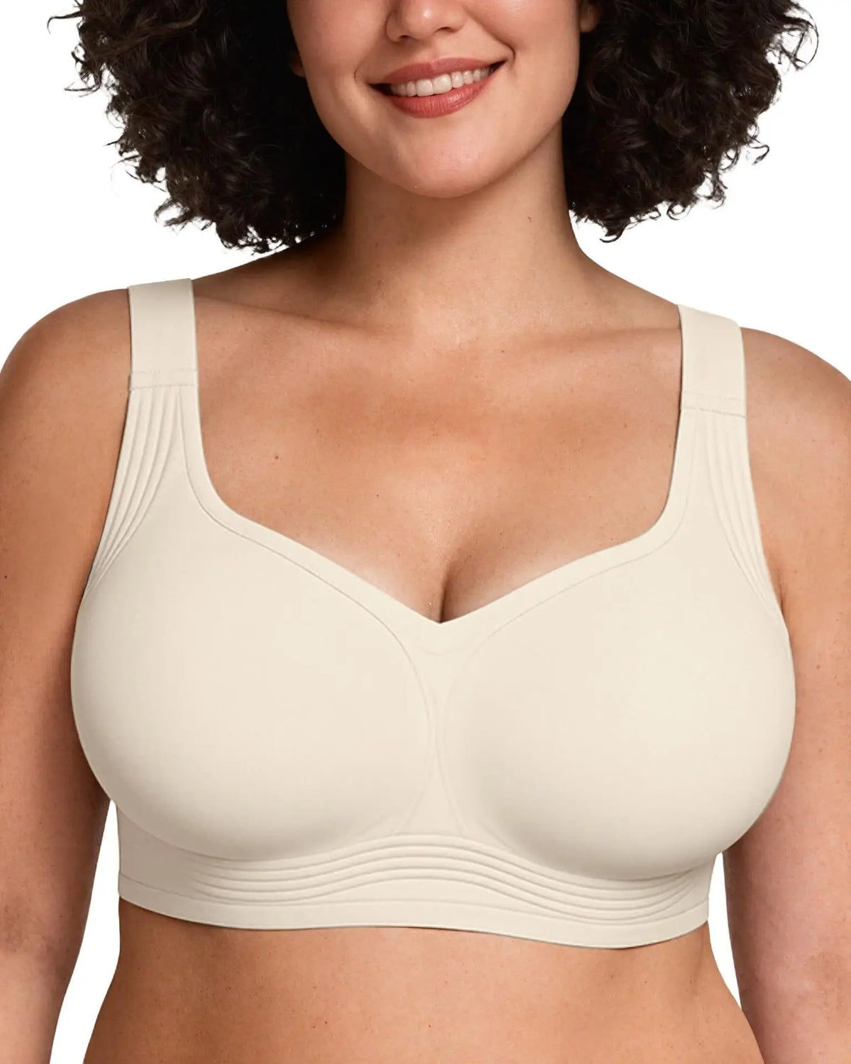 Thin Seamless Wireless Jelly Bra, Push-Up with Full Cups, S–4XL
