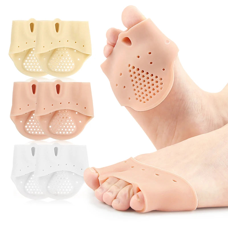 Gel Toe Separator with Metatarsal Pad, Soft Breathable Silicone