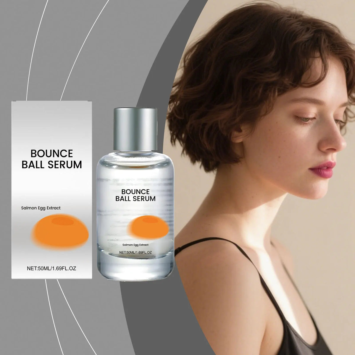 PDRN Salmon DNA Bounce Ball Serum with Vitamin C Intense Moisturizing & Skin Barrier
