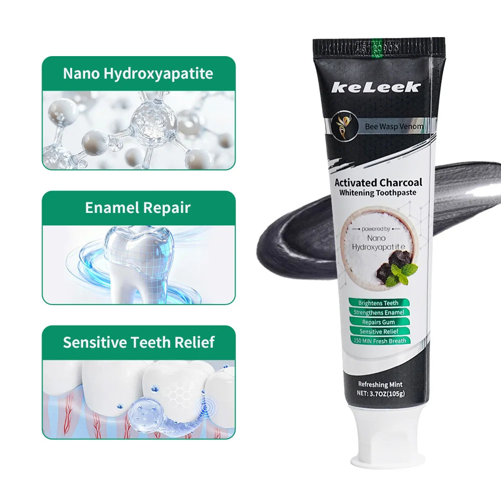 Activated Charcoal Nano-Hydroxyapatite Toothpaste, Mint, 105 g - image 4