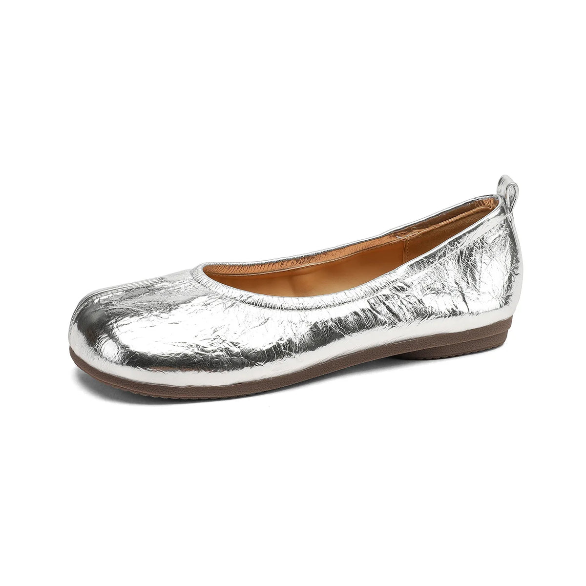 Plus Size 35-43 Women Split Toe Tabi Ballet Flats Soft Leather Foldable Casual Daily