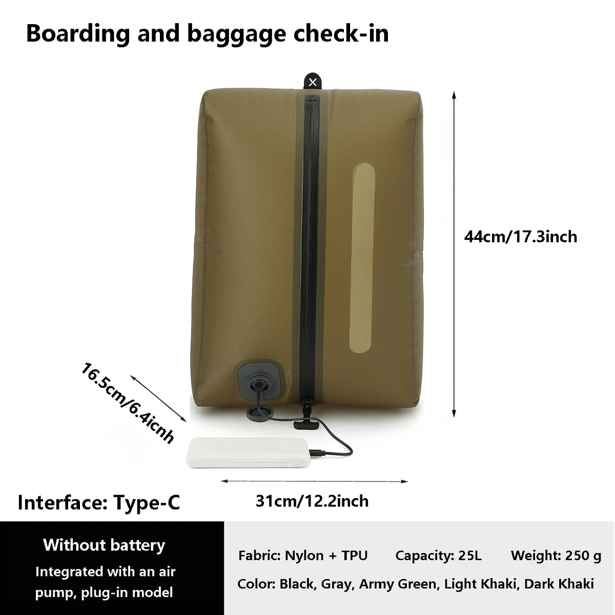Airtight TPU Camping Compression Bag, Moisture-Proof, 25L - image 5