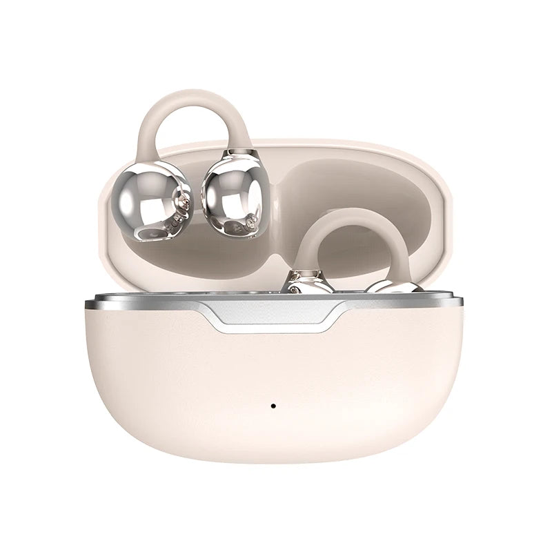 Open-Ear Clip Earbuds for Office, Bluetooth 5.4, Touch Control