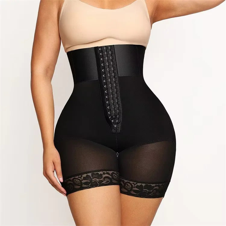 High-Waist Butt Lifter Shorts with 3-Row Hooks and Removable Pads - image 6