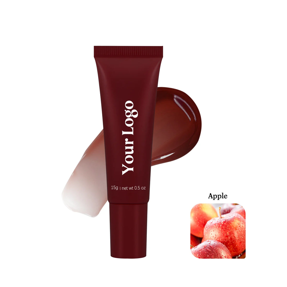 Vegan Peptide Lip Butter Balm in Squeeze Tube, Fruit Flavors, 15 g