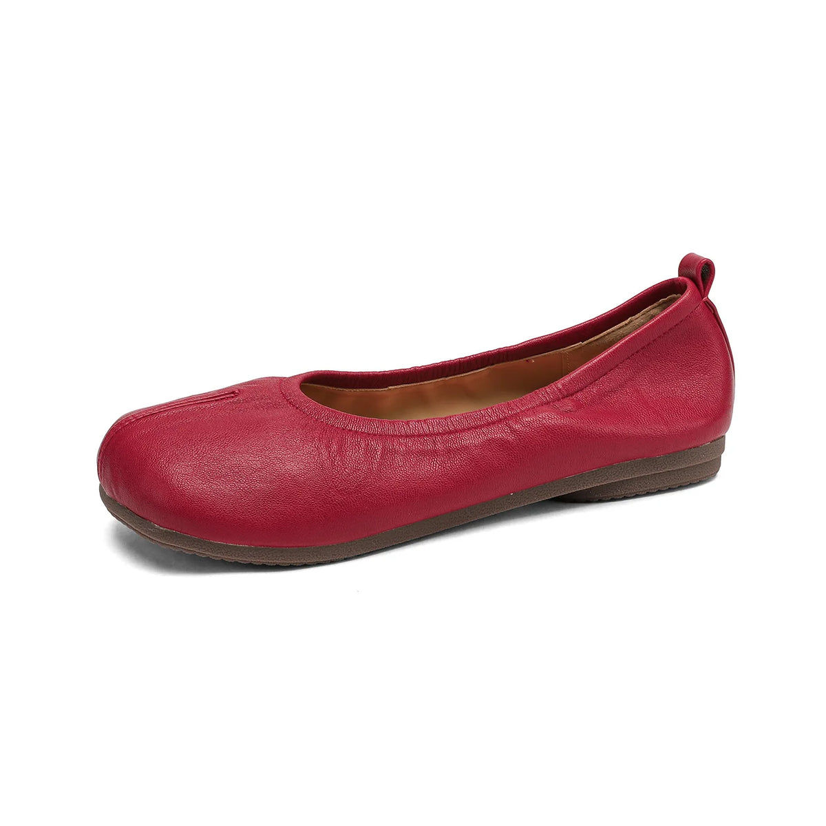 Plus Size 35-43 Women Split Toe Tabi Ballet Flats Soft Leather Foldable Casual Daily