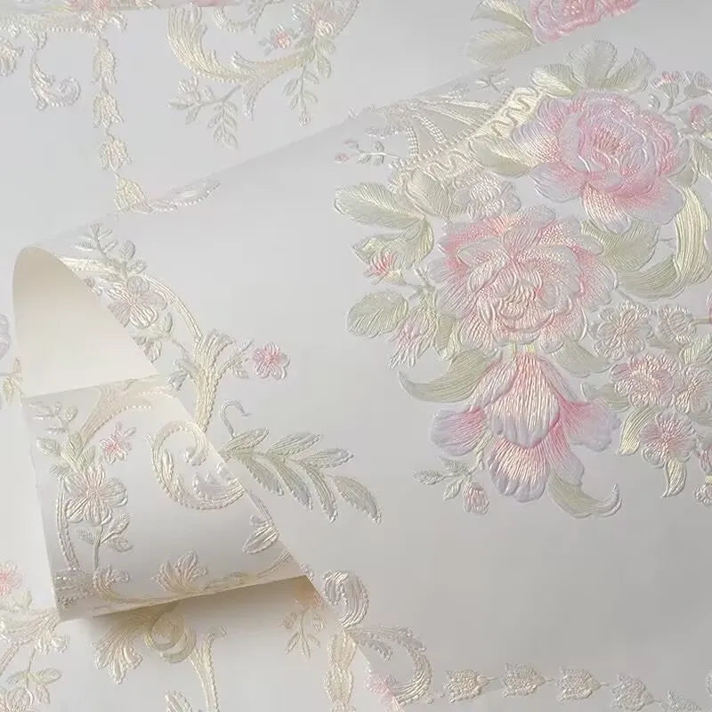 3D Embossed Damask Rose Peel and Stick Wallpaper, 53 cm x 1 m - image 6