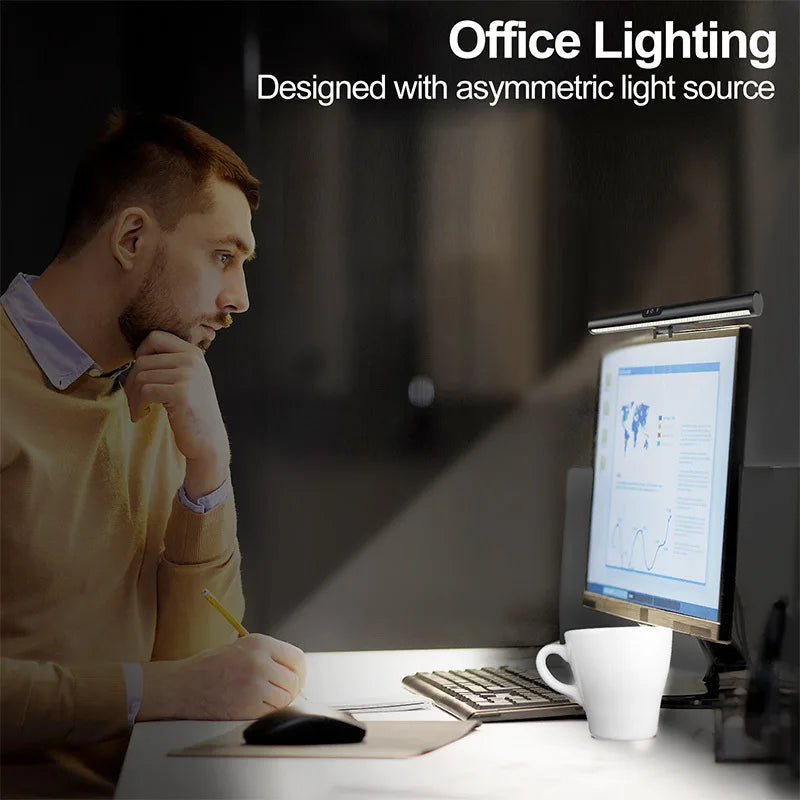USB LED Monitor Light Bar Wireless Remote Glowing Screen Hanging Lamp PC Desktop Desk