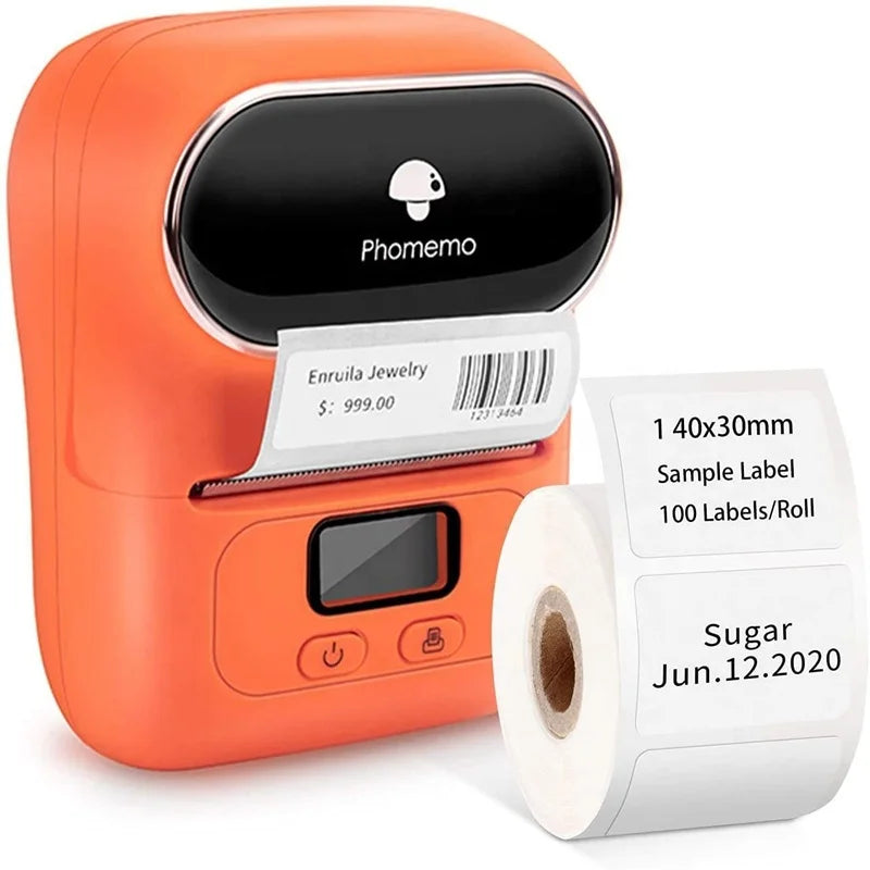 Phomemo M110 Mini Portable Thermal Printer Barcode Label Maker Printer for Small Business