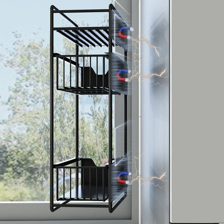 Magnetic Fridge Side Storage Rack, 1 to 4 Layers, 30 cm Wide - image 2