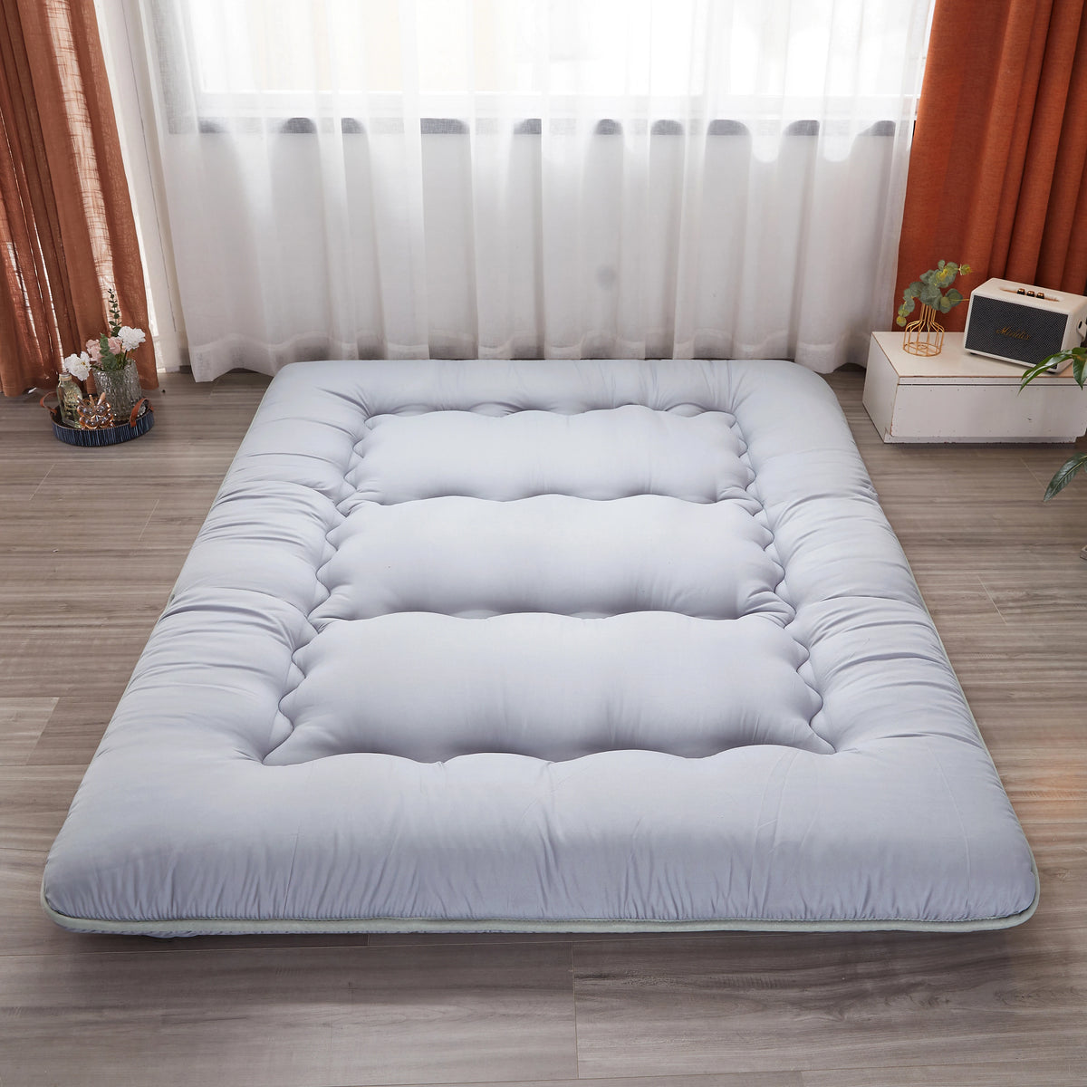 Foldable 4" Tatami Roll Foam Mattress, Twin to King Sizes - image 9
