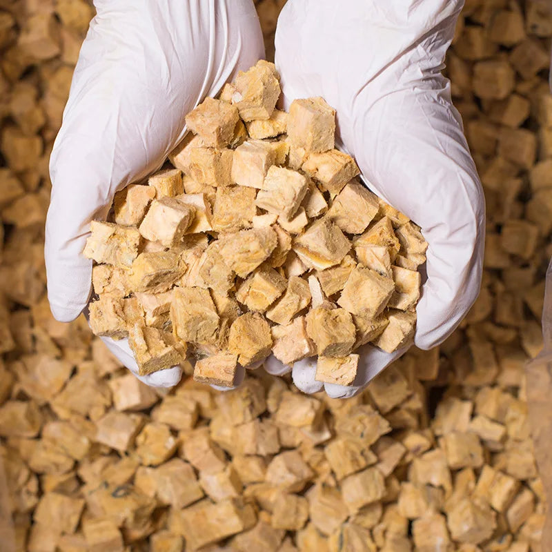 Freeze-Dried Salmon or Cod Cube Treats for Cats and Small Breeds