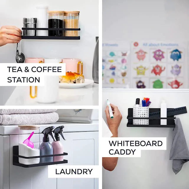 Removable Magnetic Spice Rack Fridge, Strong No Punching Multifunctional Spice Rack