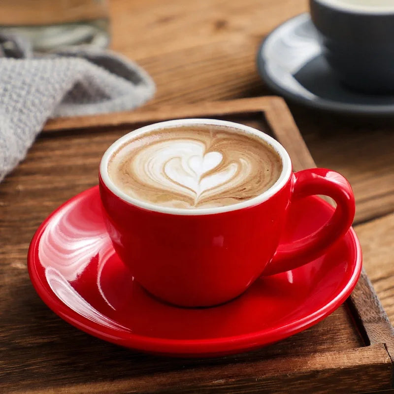 Porcelain Espresso Cups 75ml Mini Demitasse Coffee Mugs, Small Ceramic Shot Glasses
