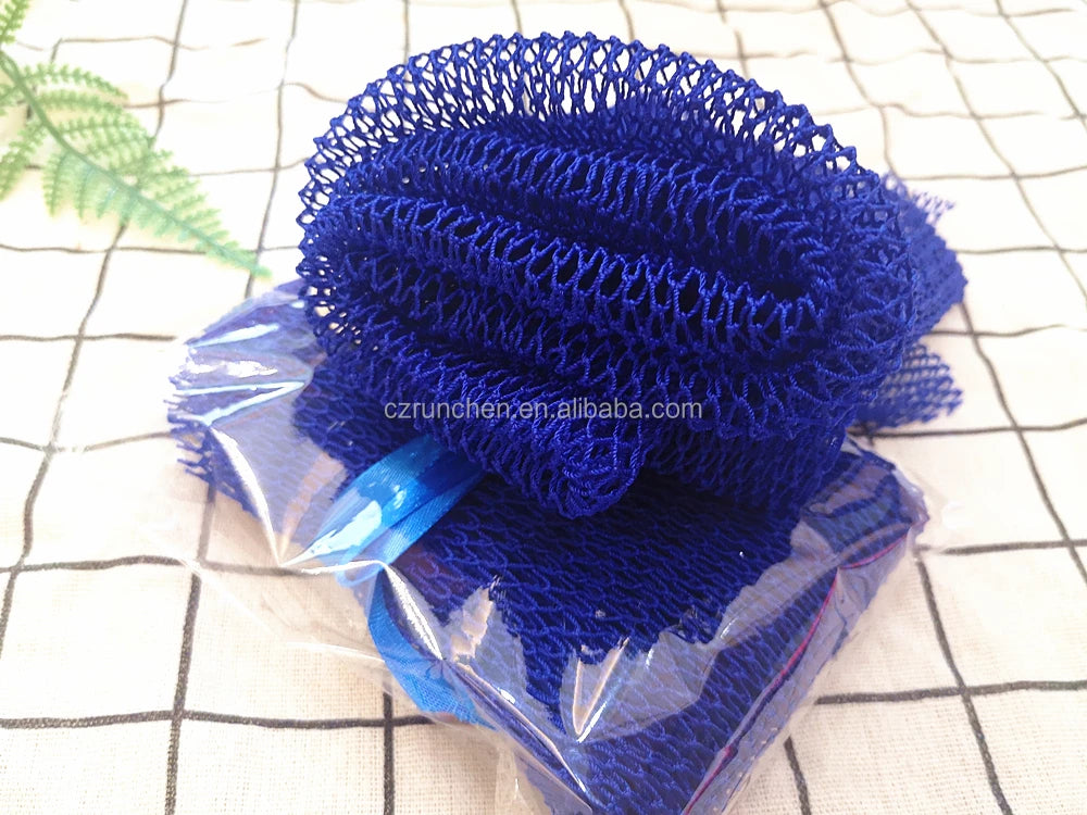 African Body Net Scrub for Bath and Shower, Knotless, 6 Colors