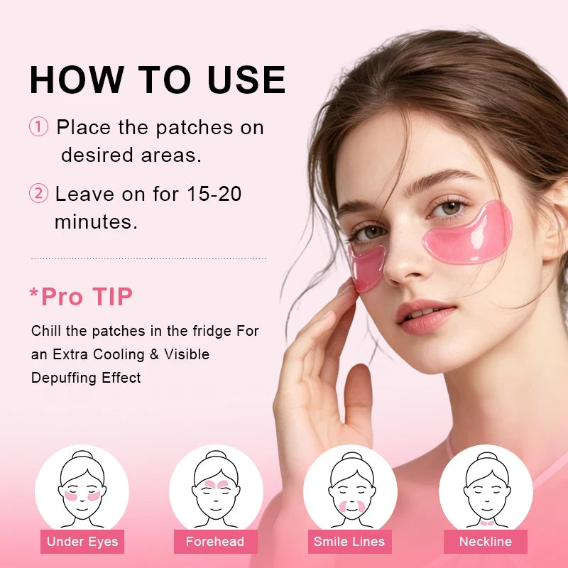 Lifting Natural Under Eye Patch Deep Collagen Premium PDRN Eye Mask Smoother Skin