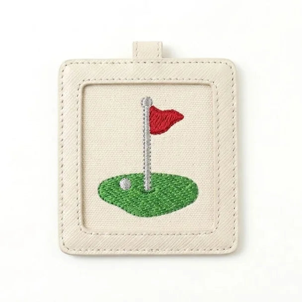 Square PU Leather Bag Charm for 4x4 Inch Photo or Needlepoint - image 4