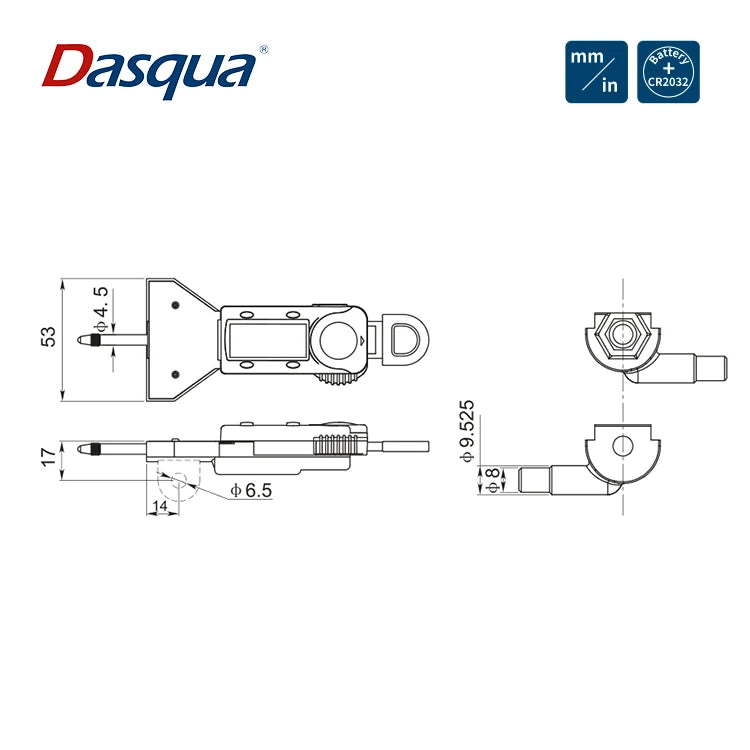 Extra-Large Display Digital Depth Gauge, 0-16"/400 mm, 0.01 mm - image 3