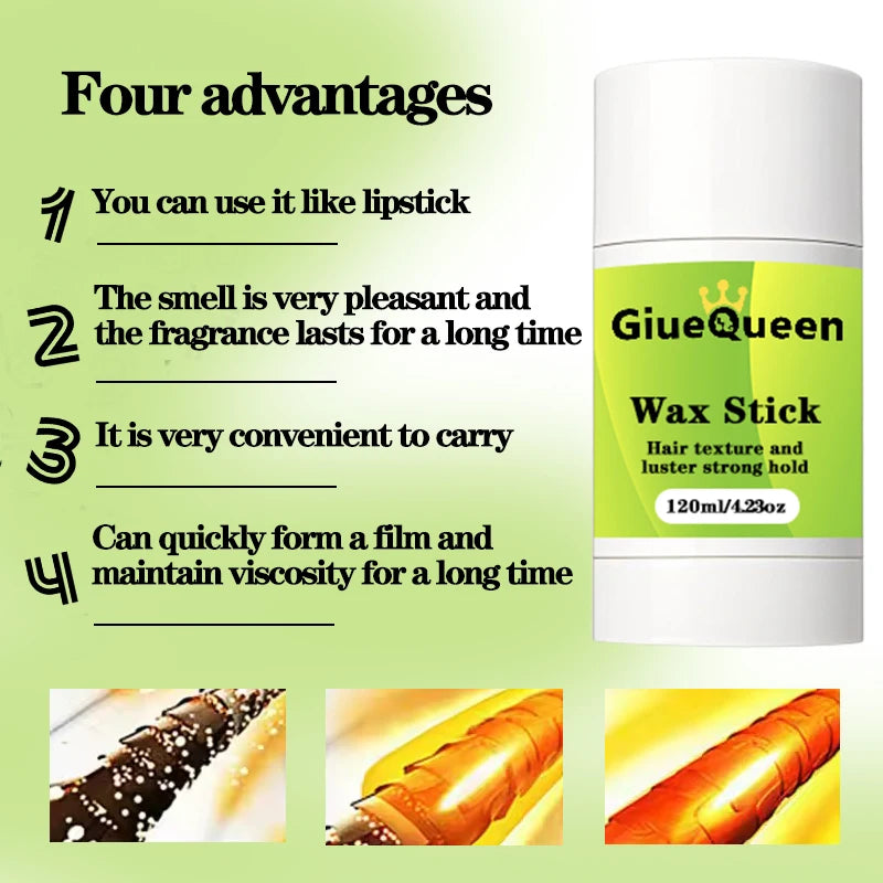 Hair Wax Stick for Hair Non-Greasy and Non-Sticky Flyaway Frizz Wax Stick Hair Styling