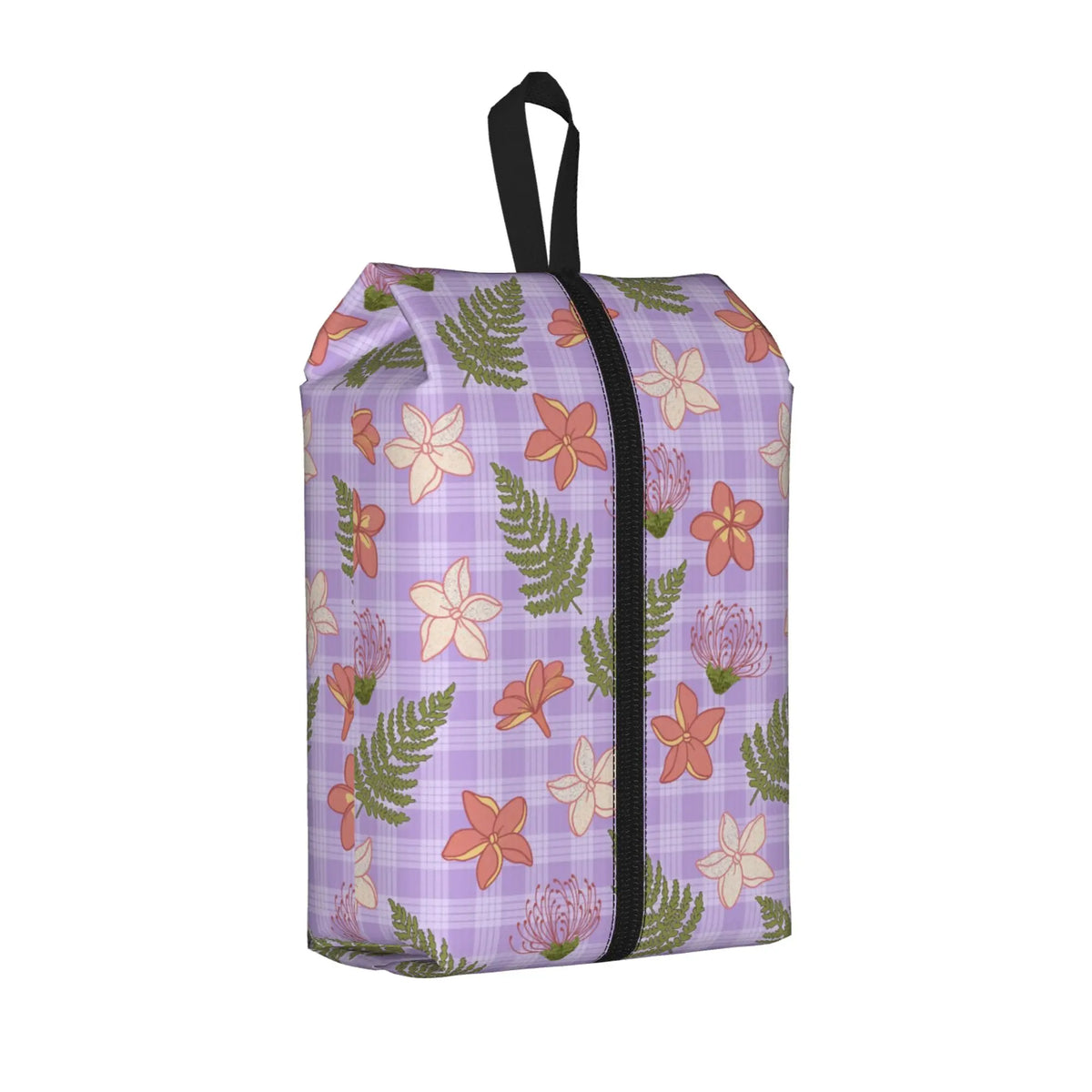 Hawaiian Drawstring Zipper Closure Boot Bag Travel Shoe Organizer Made Polyester