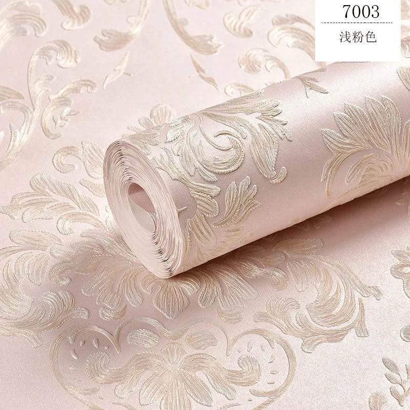 3D Embossed Damask Rose Peel and Stick Wallpaper, 53 cm x 1 m - image 9