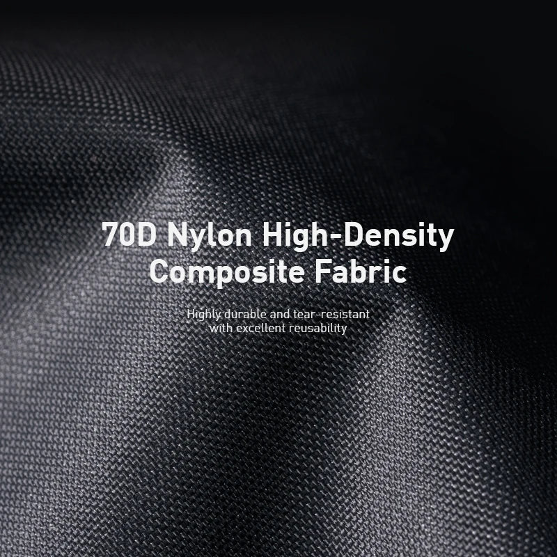 Large Vacuum Compression Travel Backpack, Black Nylon and TPU - image 4