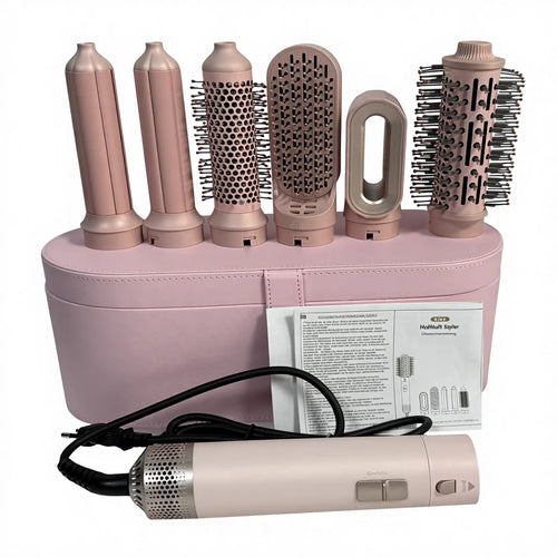 1000W 5 in 1 Multi-style Hot Air Styling Set Hair Dryer Brush Straightener Curling Blow