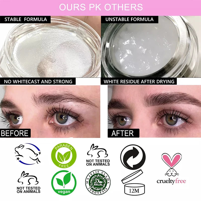 Vegan Brow Styling Wax Gel, Soap-Style Hold, Water-Resistant - image 2