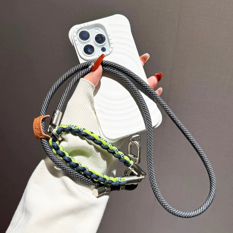 Mountain-Style Crossbody Phone Lanyard with Detachable Wristband