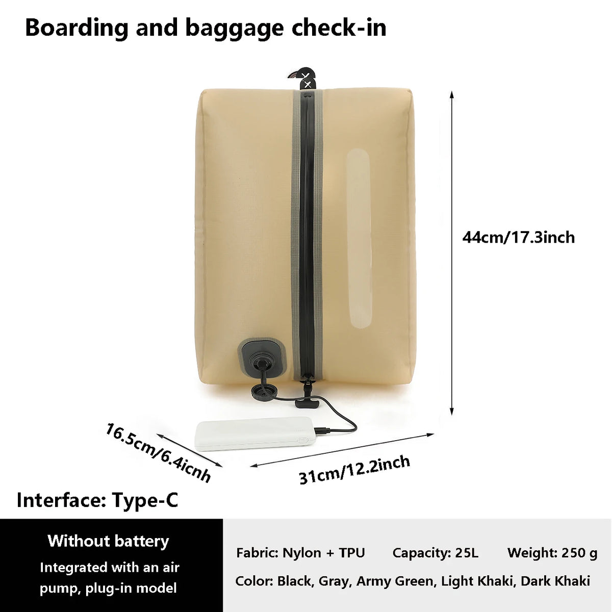 Airtight TPU Camping Compression Bag, Moisture-Proof, 25L - image 4