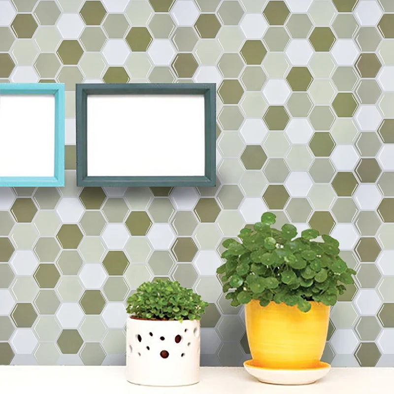 Waterproof Peel Stick 3D Self-Adhesive Wallpaper Modern Design Style Bathroom Wall Tile