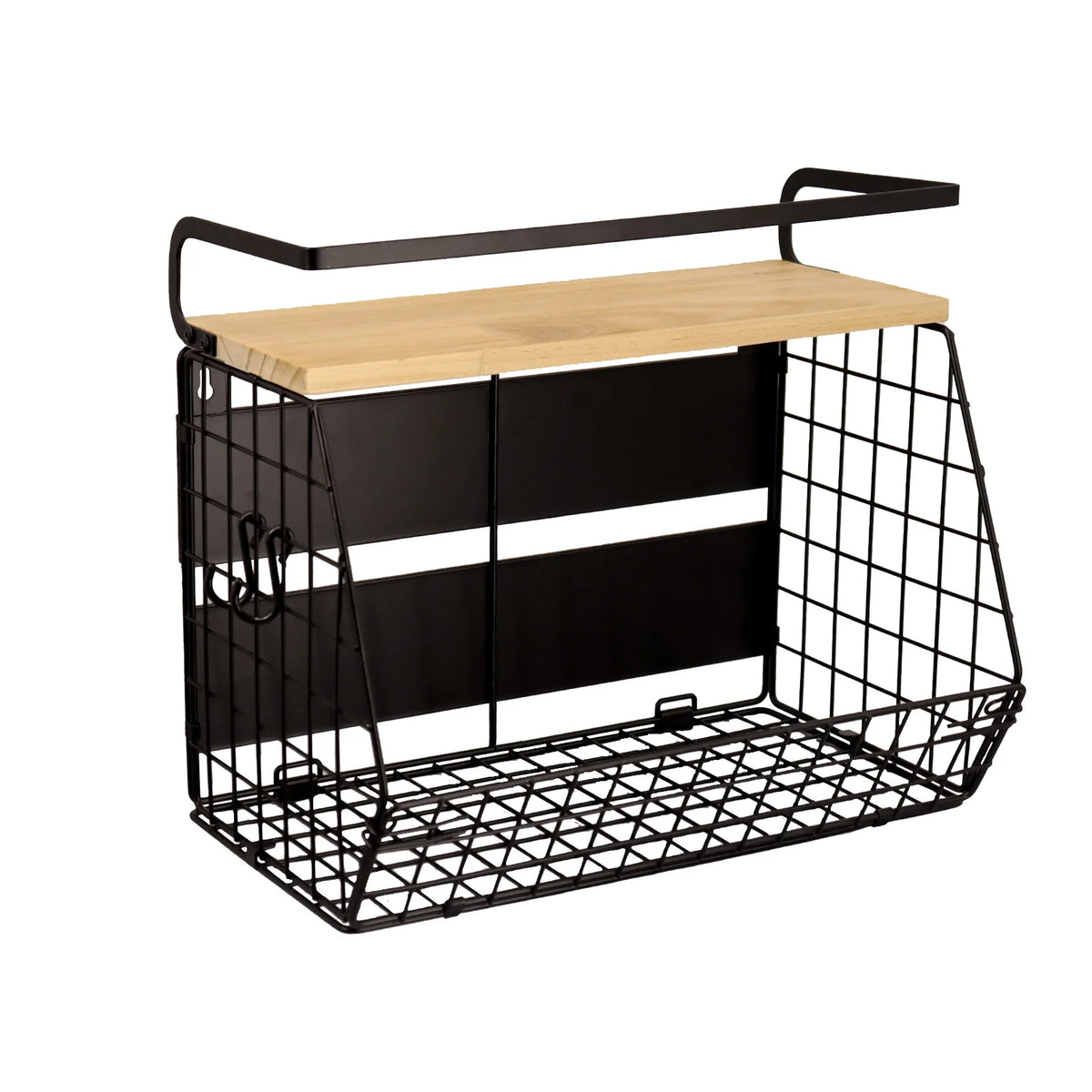 Magnetic Spice Rack with Large Container and Wood Lid Use As a Dish Rack in Kitchen