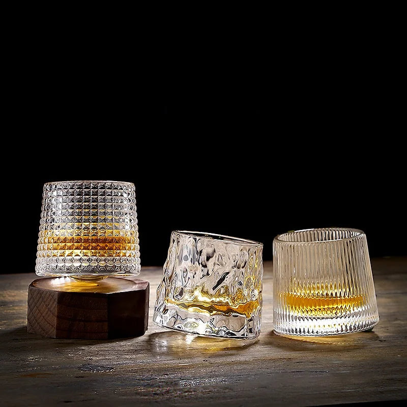 145 ml 360-Degree Rotating Shot Glass for Whiskey, Water or Beer