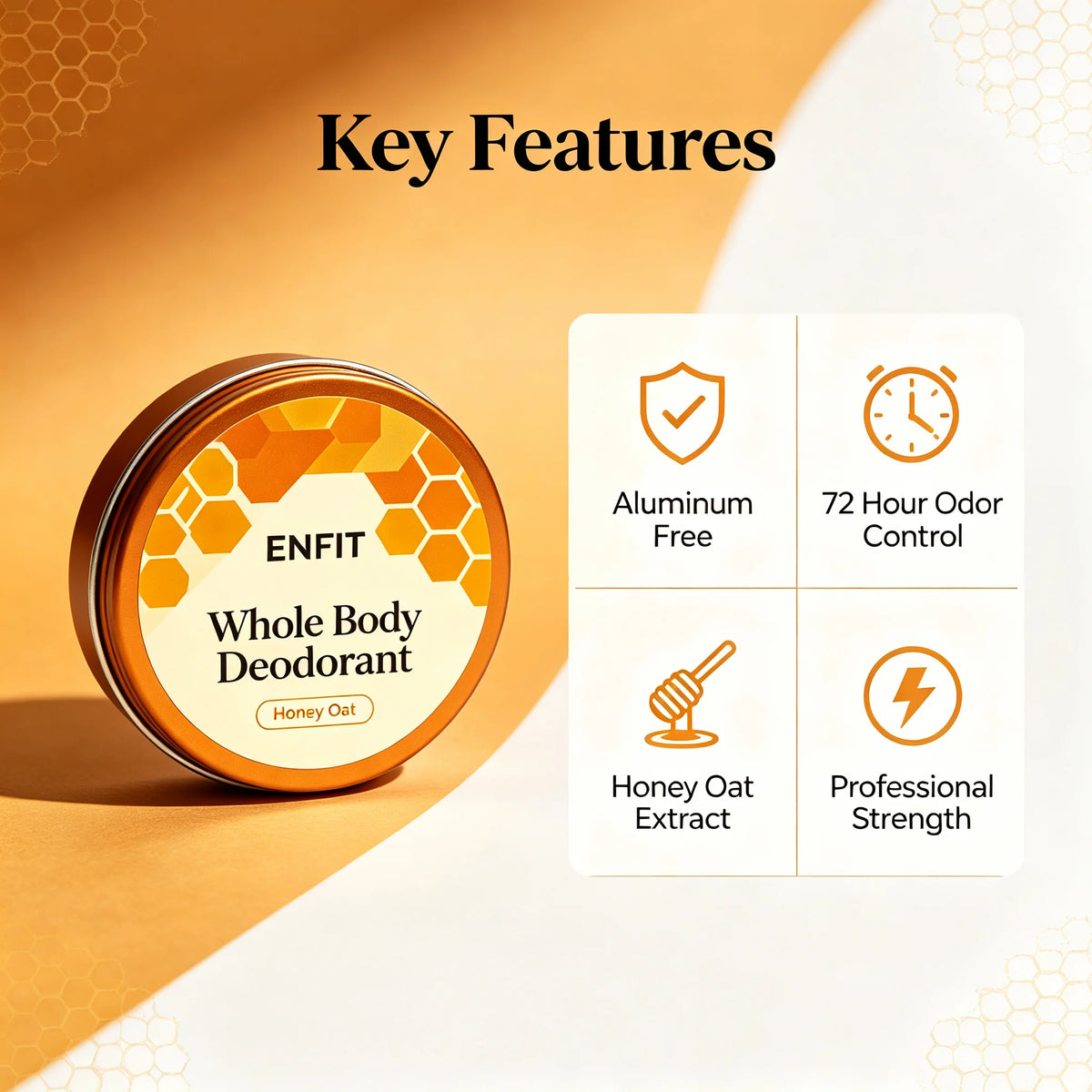 Honey Oat Whole-Body Deodorant Balm, Aluminum-Free, 50 ml - image 2