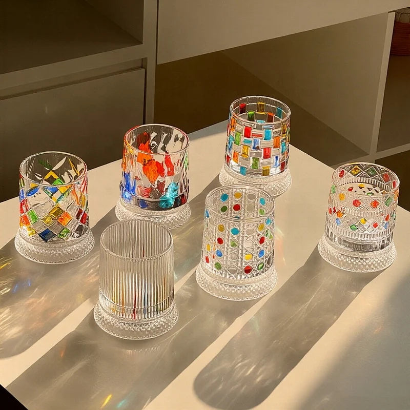 Hand-Painted Crystal Whiskey Glass with Rotatable Base, 10 Styles - image 4