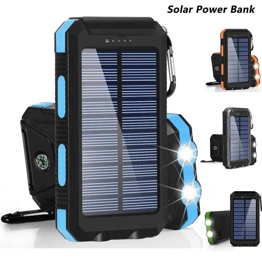 20,000mAh Solar Panel Power Bank with Dual USB, 20W Fast Charging - image 3