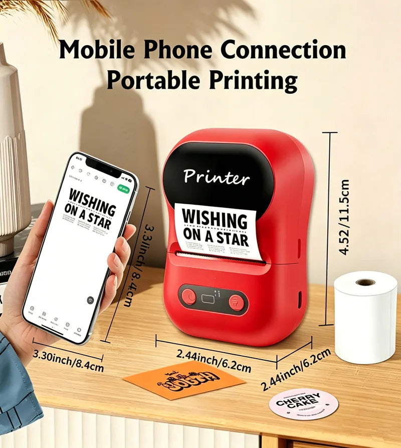 2-Inch Inkless Portable Label Printer with 1500mAh Battery, 58 mm - image 5
