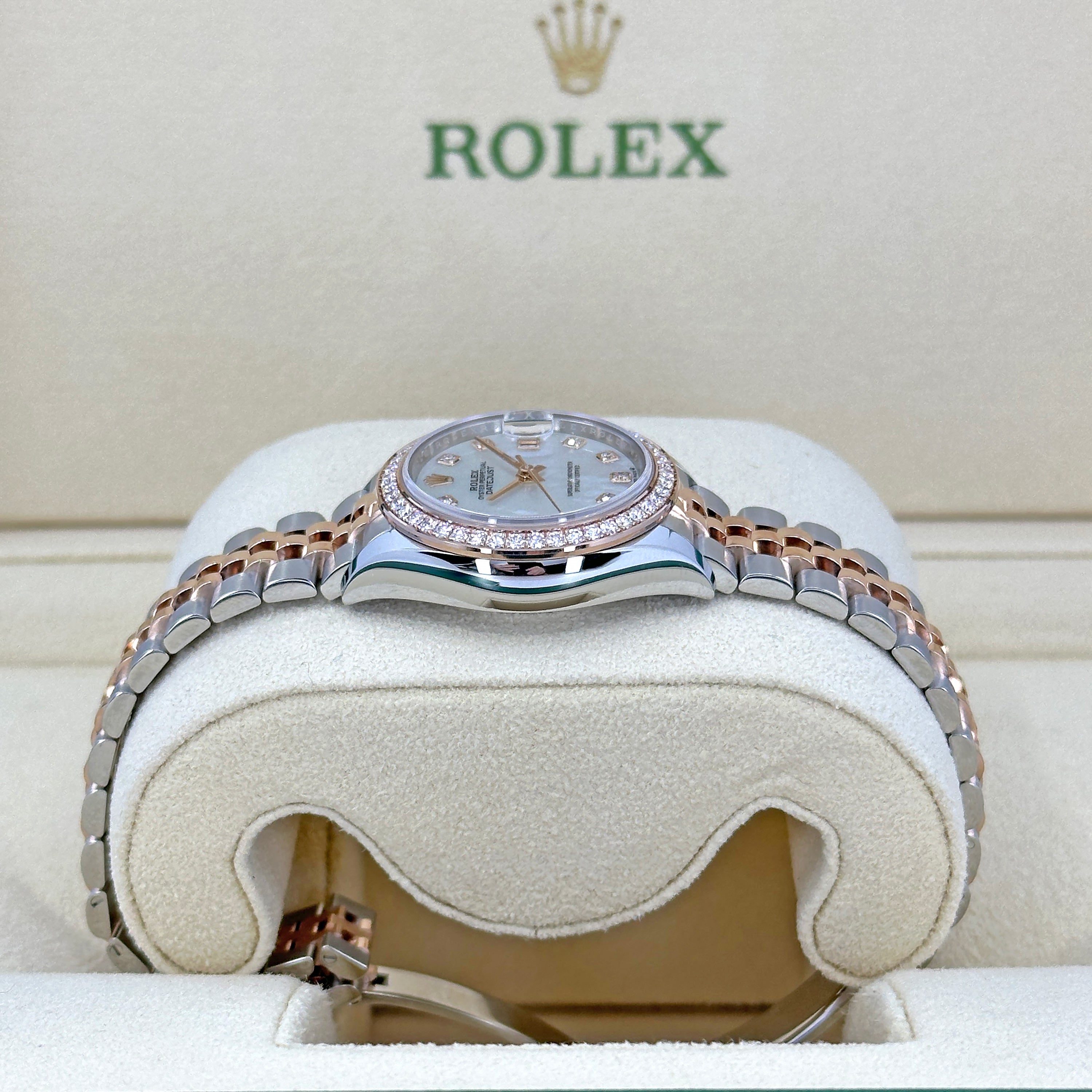 Lady-Datejust 28, Oystersteel and 18k Everose Gold, Ref# 279381RBR-0013