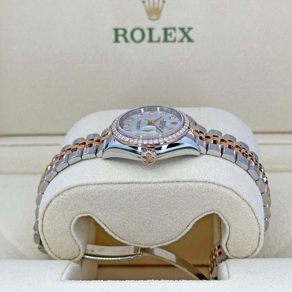 Lady-Datejust 28, Oystersteel and 18k Everose Gold, Ref# 279381RBR-0013