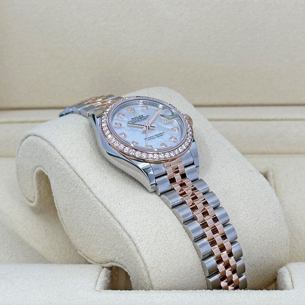 Lady-Datejust 28, Oystersteel and 18k Everose Gold, Ref# 279381RBR-0013
