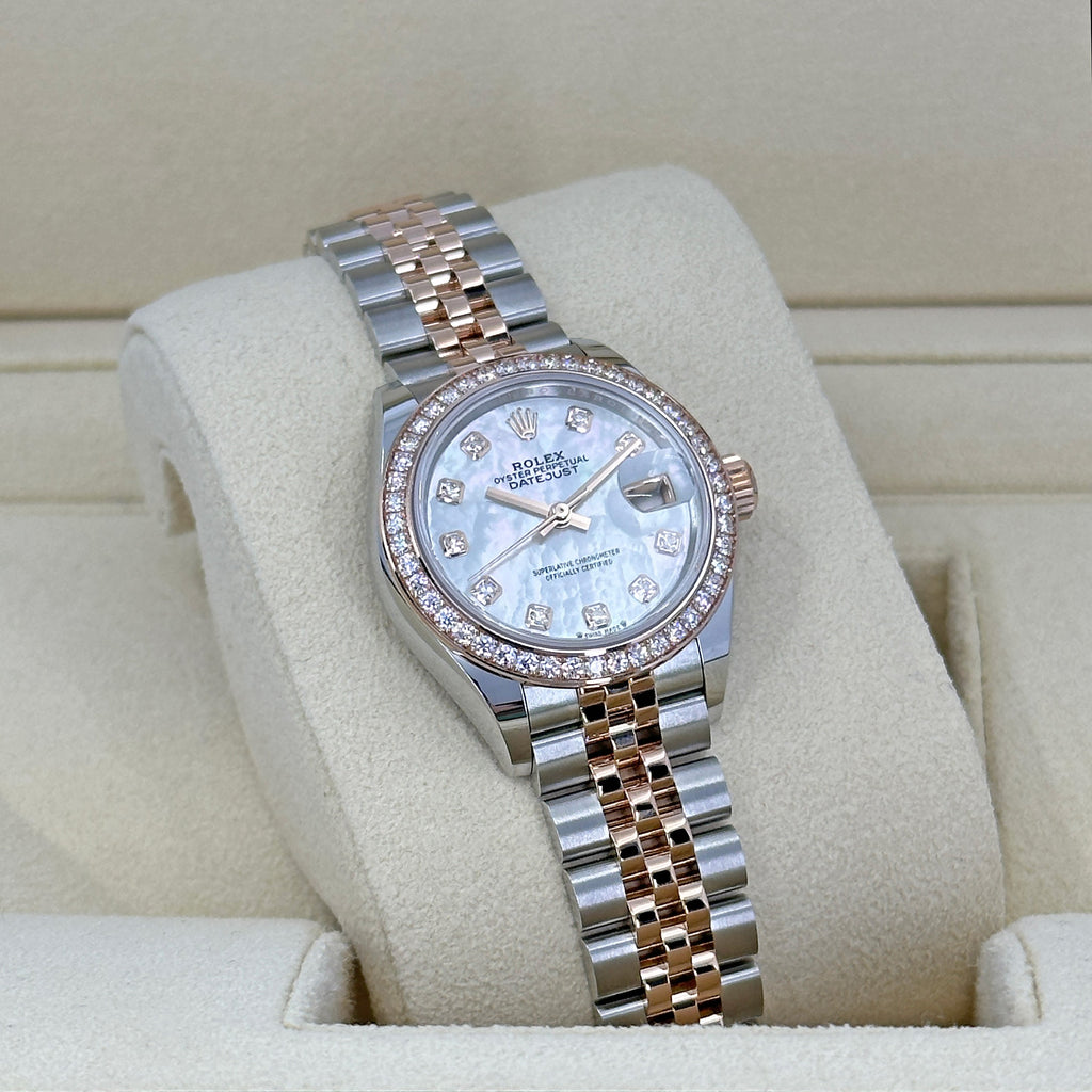 Lady-Datejust 28, Oystersteel and 18k Everose Gold, Ref# 279381RBR-0013
