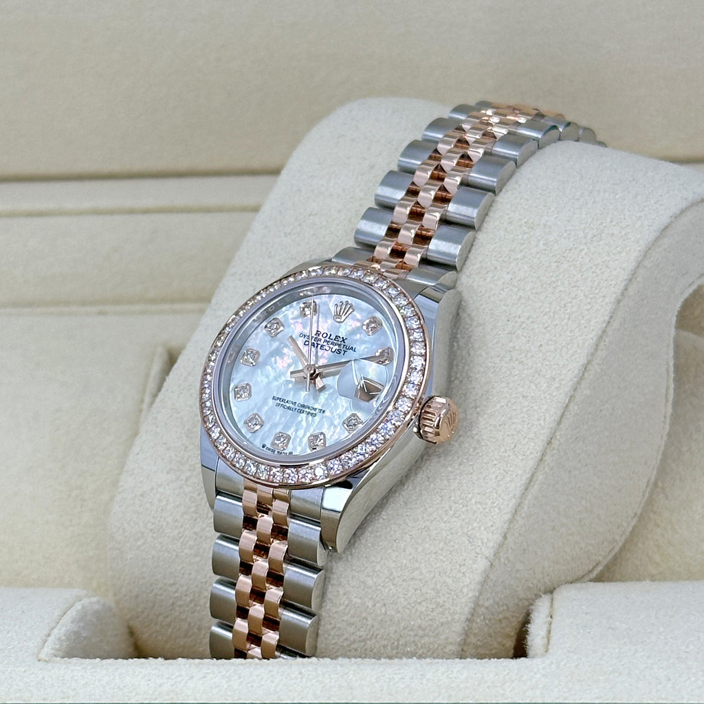 Lady-Datejust 28, Oystersteel and 18k Everose Gold, Ref# 279381RBR-0013