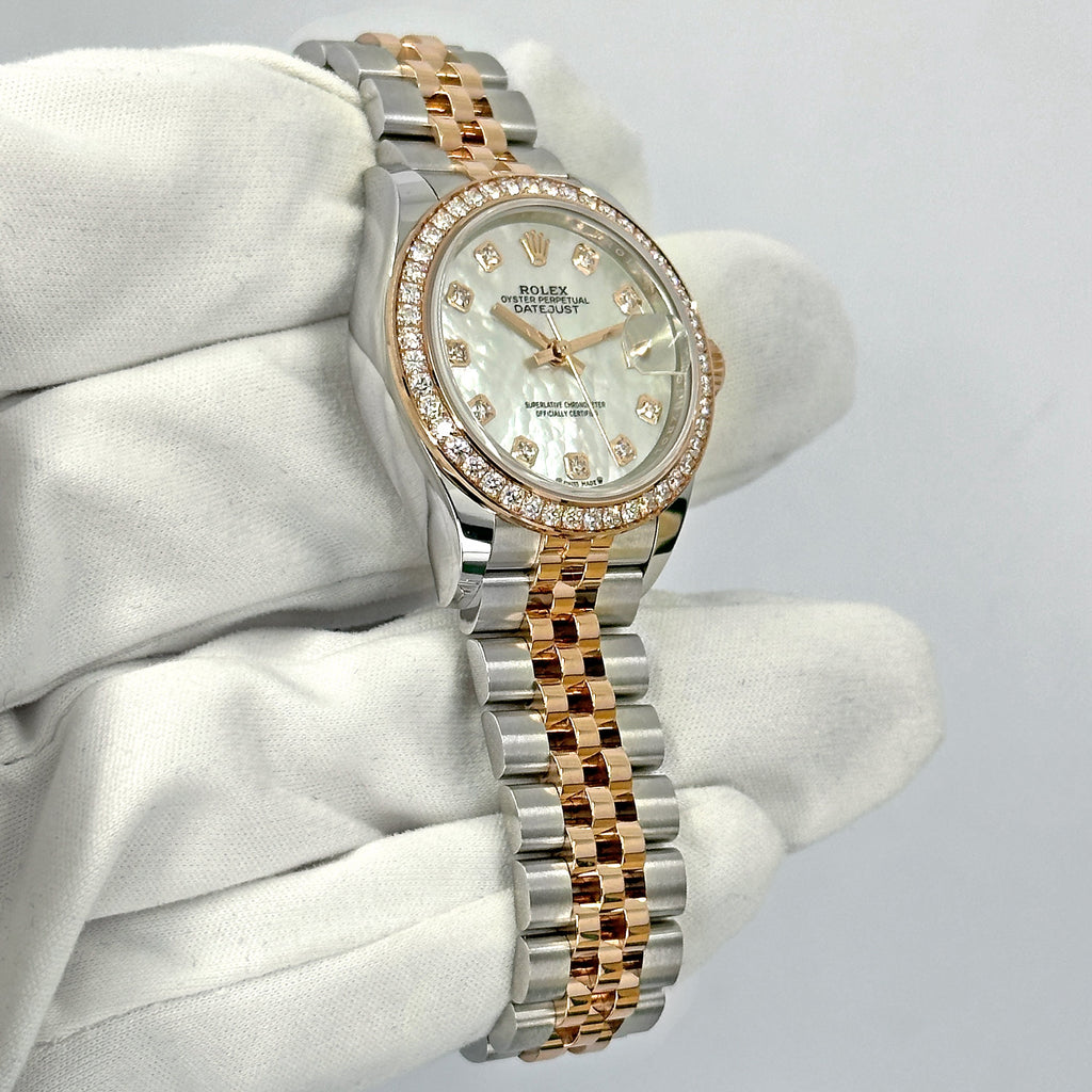 Lady-Datejust 28, Oystersteel and 18k Everose Gold, Ref# 279381RBR-0013