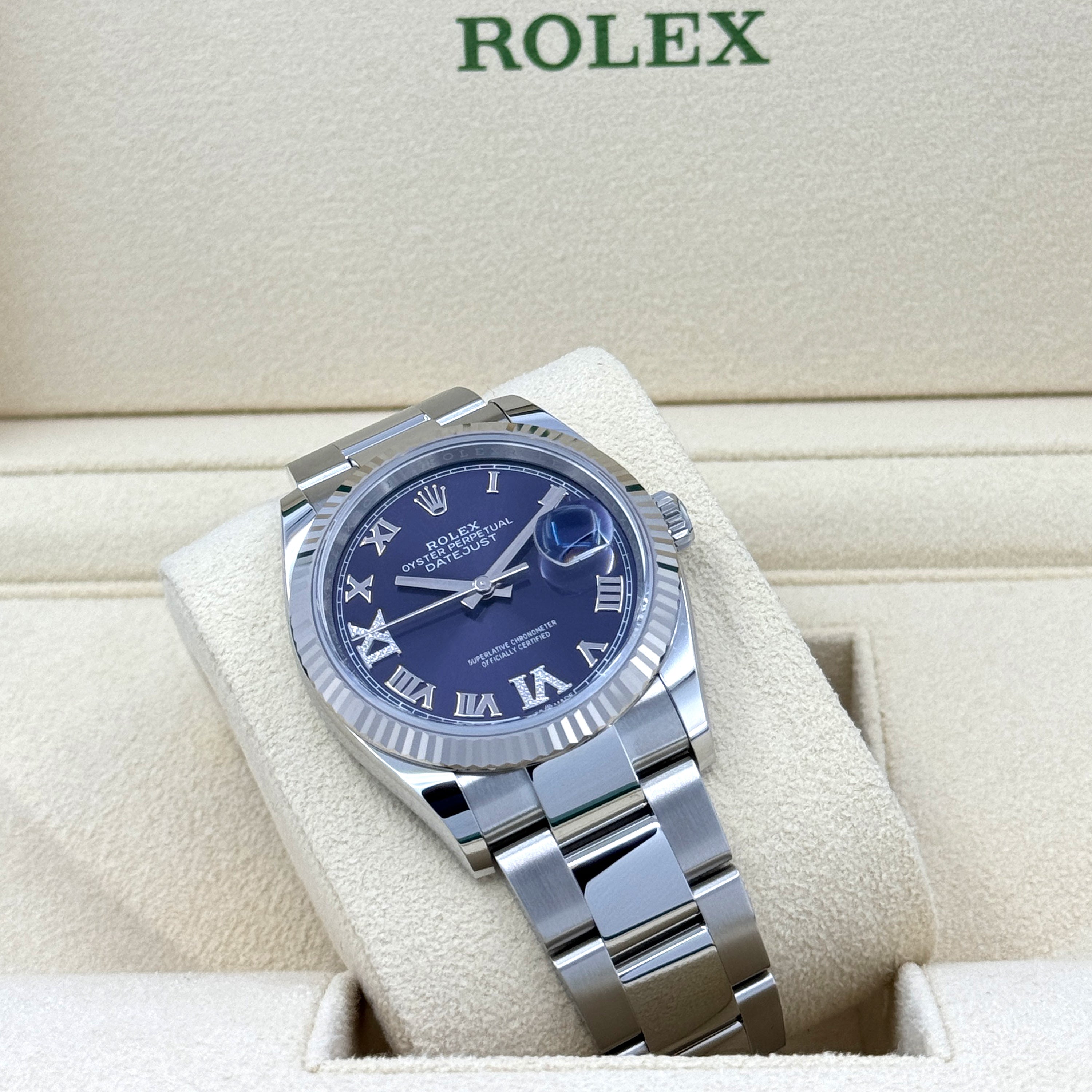 Datejust 36, Stainless Steel and 18k White Gold, 36mm, Ref# 126234-0022