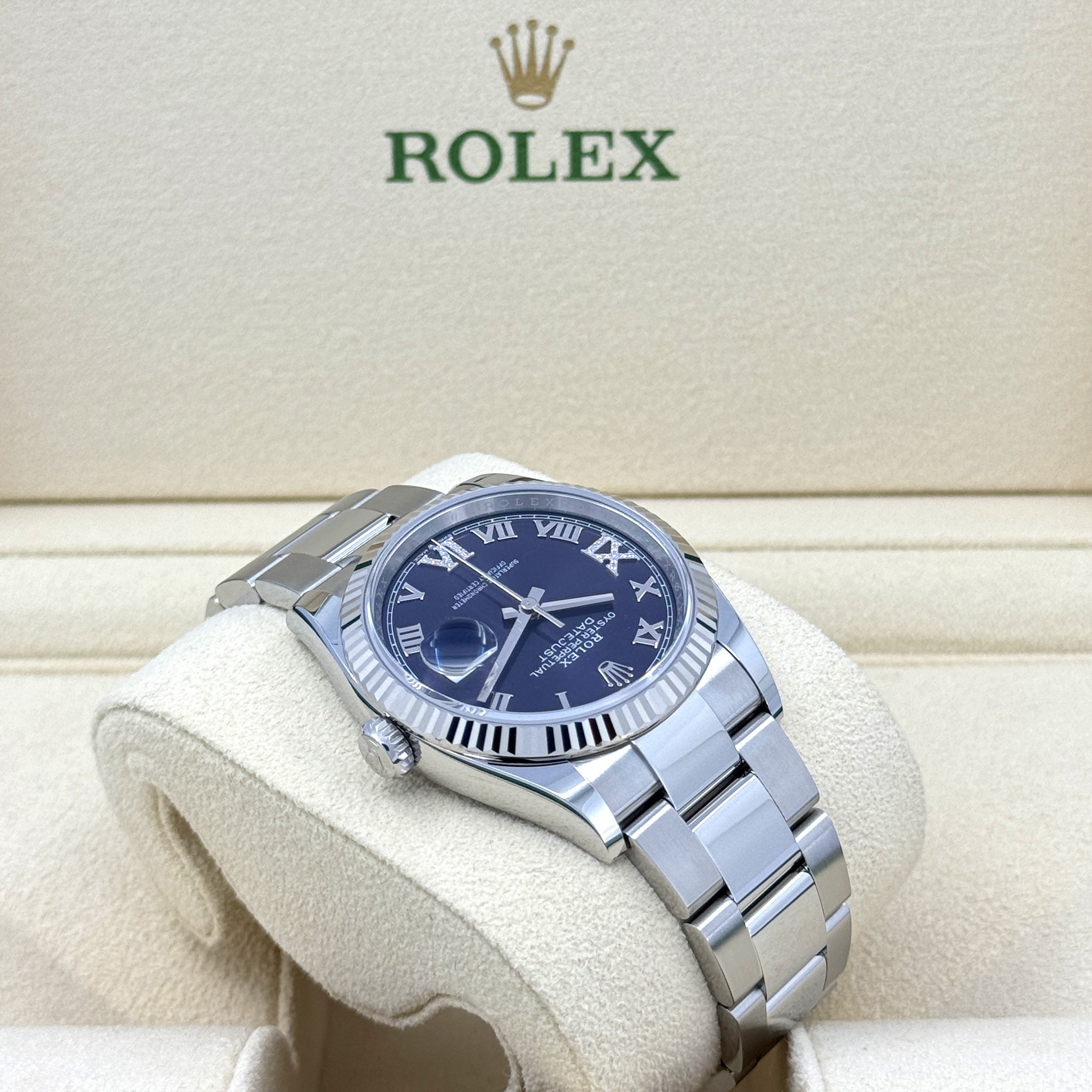Datejust 36, Stainless Steel and 18k White Gold, 36mm, Ref# 126234-0022