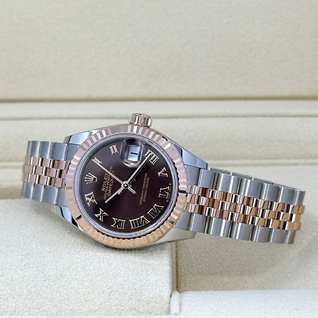 Lady-Datejust 28, Oystersteel and 18k Everose Gold, Ref# 279171-0009