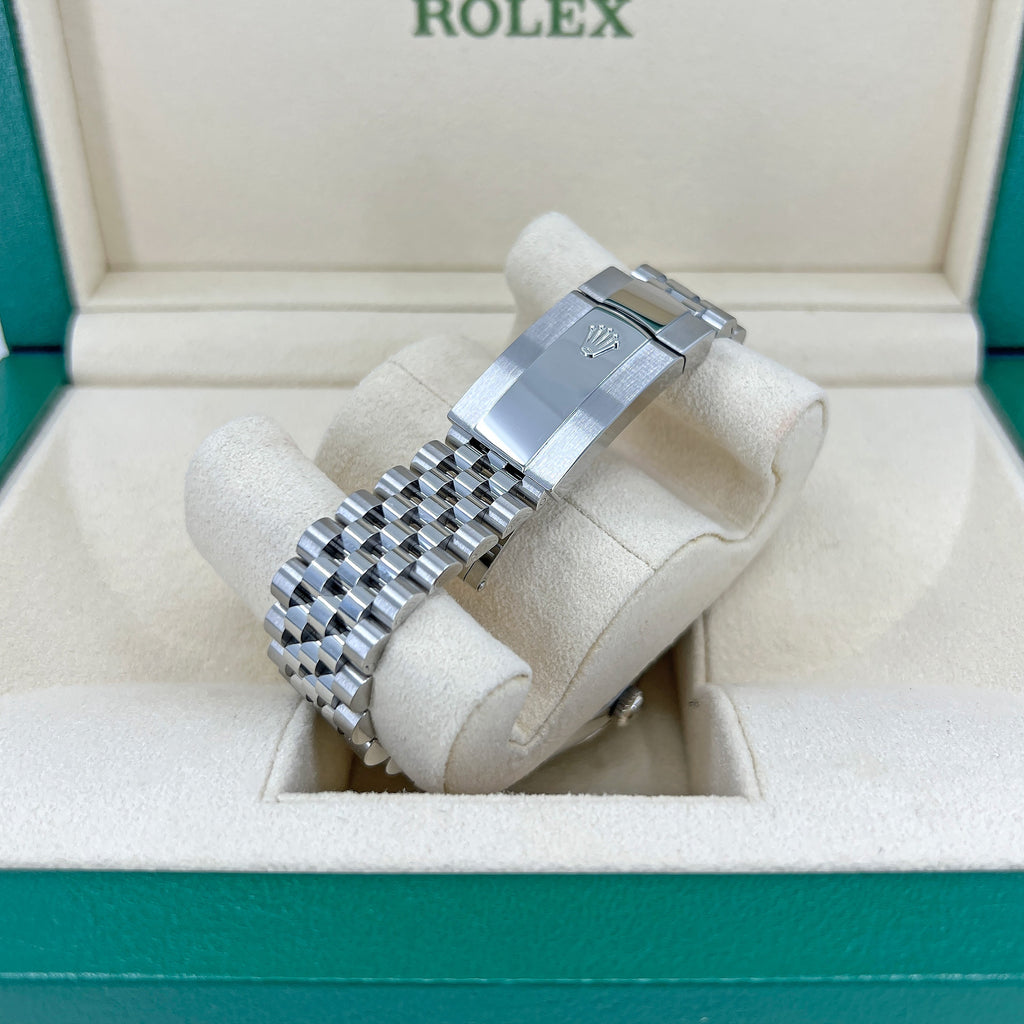 Datejust 41 Oystersteel and 18K White Gold 41 mm White Dial, Ref# 126334-0010