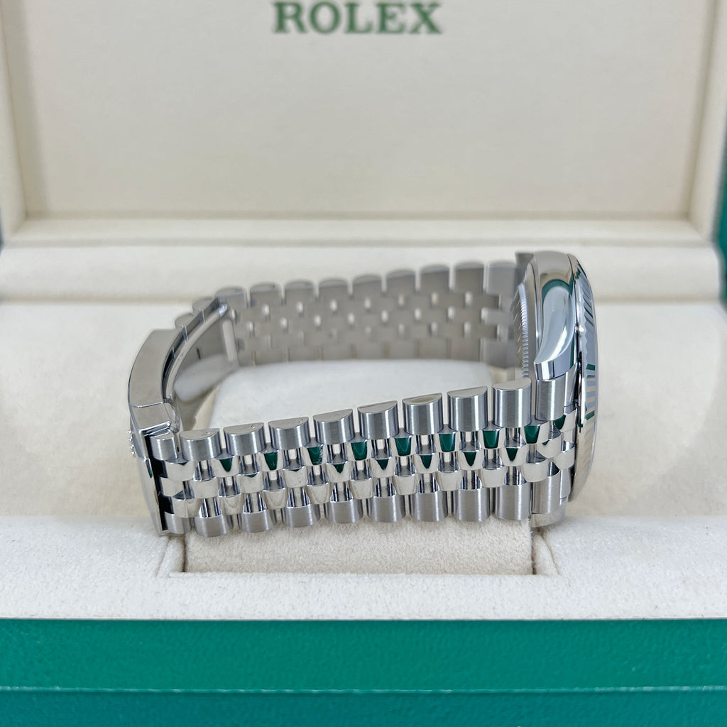 Datejust 41 Oystersteel and 18K White Gold 41 mm White Dial, Ref# 126334-0010