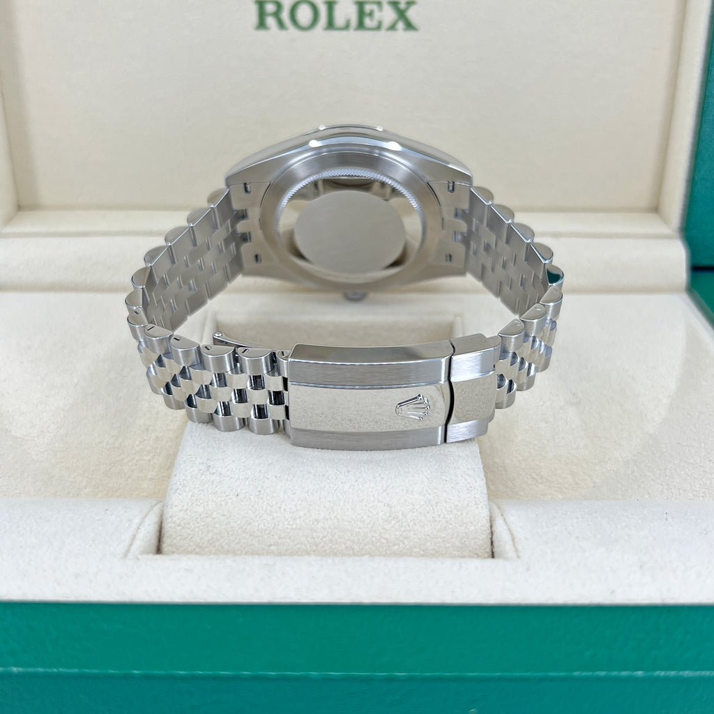 Datejust 41 Oystersteel and 18K White Gold 41 mm White Dial, Ref# 126334-0010